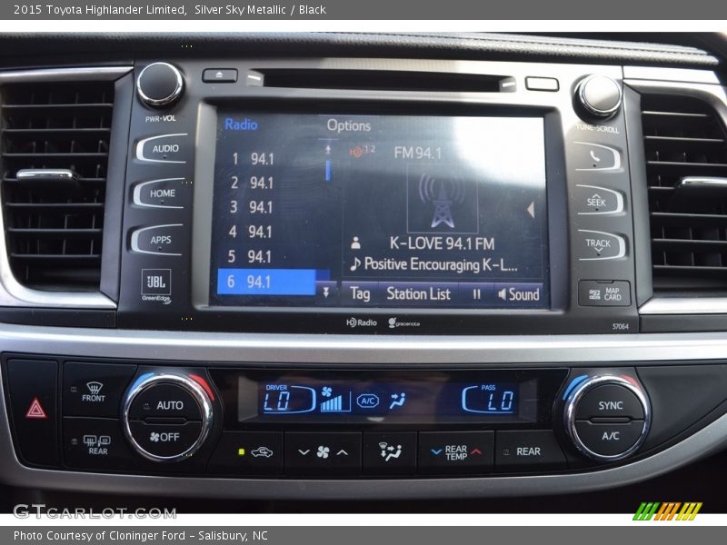 Silver Sky Metallic / Black 2015 Toyota Highlander Limited