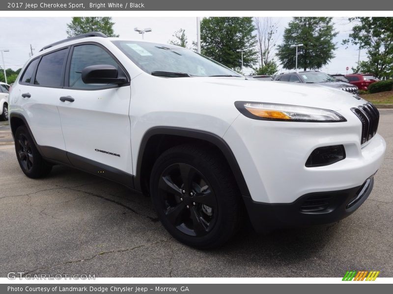 Bright White / Black 2017 Jeep Cherokee Sport