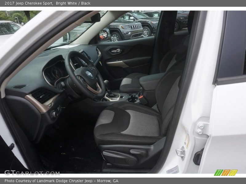 Bright White / Black 2017 Jeep Cherokee Sport