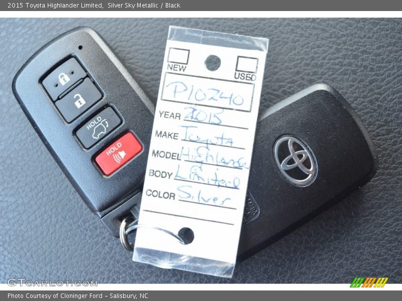Silver Sky Metallic / Black 2015 Toyota Highlander Limited