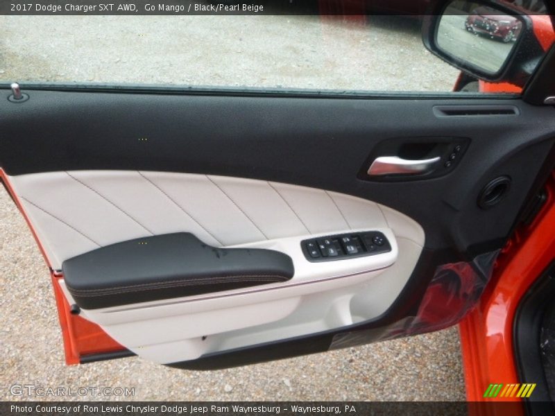 Go Mango / Black/Pearl Beige 2017 Dodge Charger SXT AWD