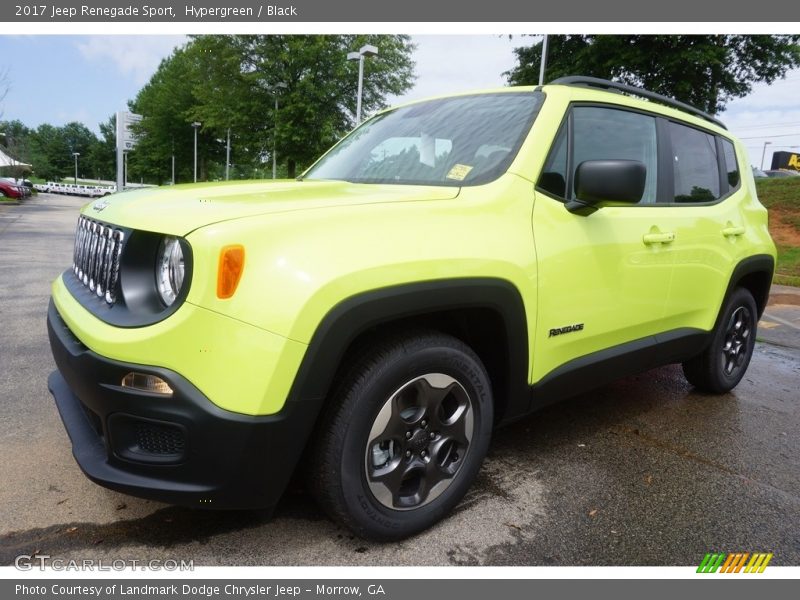 Hypergreen / Black 2017 Jeep Renegade Sport