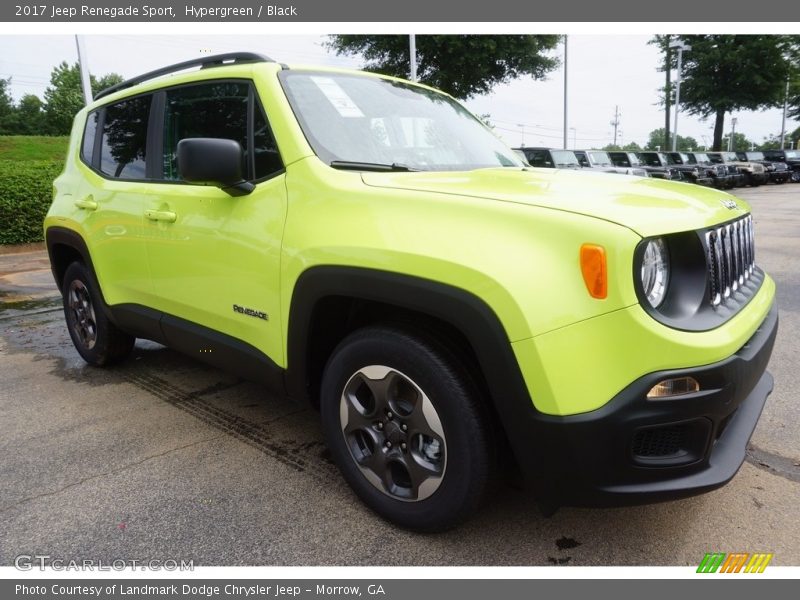 Hypergreen / Black 2017 Jeep Renegade Sport
