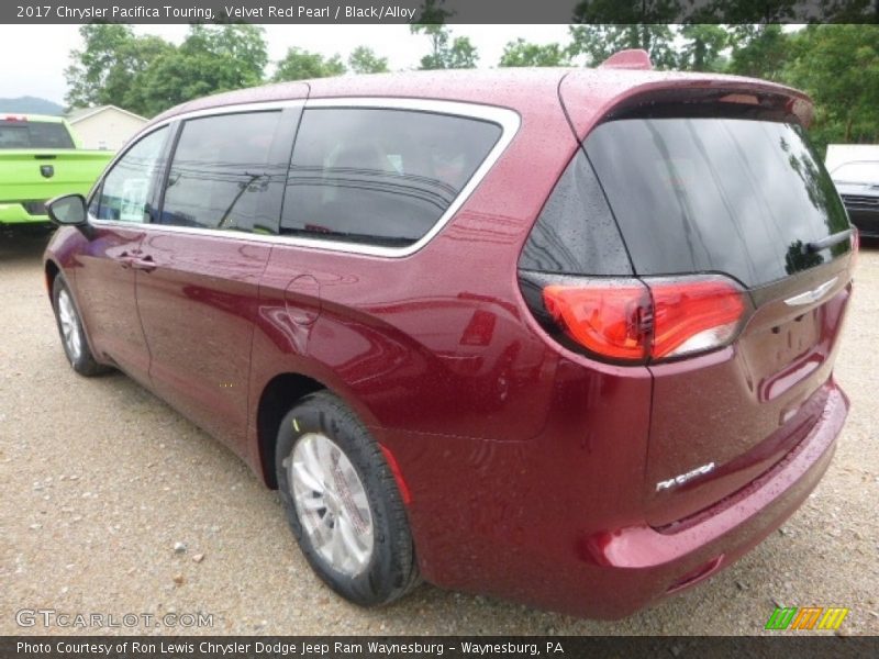 Velvet Red Pearl / Black/Alloy 2017 Chrysler Pacifica Touring