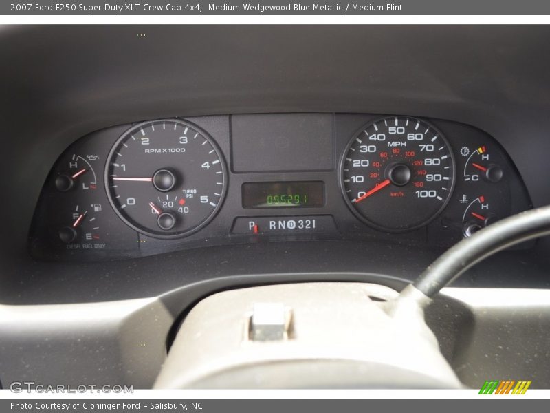 Medium Wedgewood Blue Metallic / Medium Flint 2007 Ford F250 Super Duty XLT Crew Cab 4x4