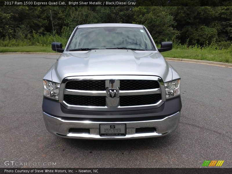 Bright Silver Metallic / Black/Diesel Gray 2017 Ram 1500 Express Quad Cab