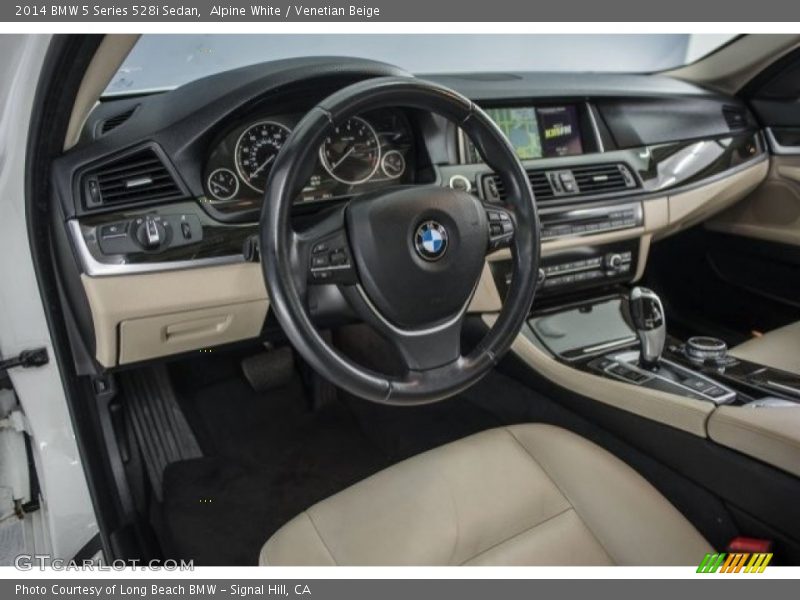 Alpine White / Venetian Beige 2014 BMW 5 Series 528i Sedan