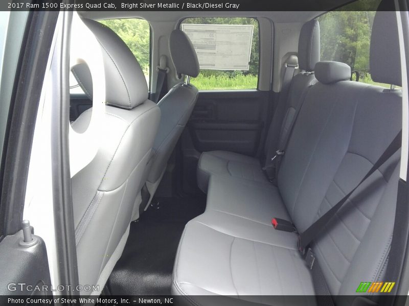 Bright Silver Metallic / Black/Diesel Gray 2017 Ram 1500 Express Quad Cab