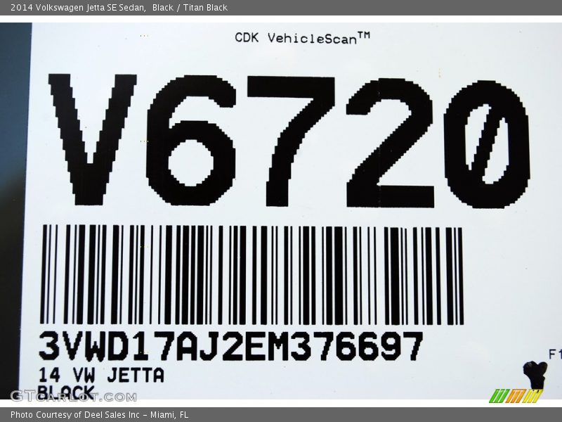 Black / Titan Black 2014 Volkswagen Jetta SE Sedan