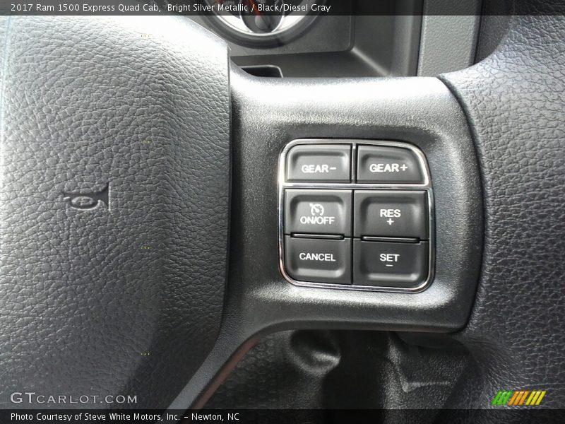 Bright Silver Metallic / Black/Diesel Gray 2017 Ram 1500 Express Quad Cab