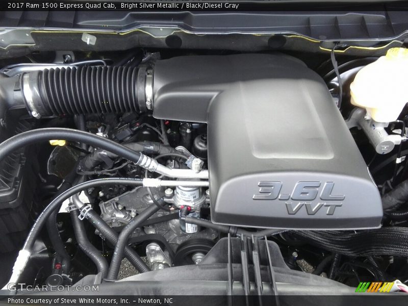 Bright Silver Metallic / Black/Diesel Gray 2017 Ram 1500 Express Quad Cab