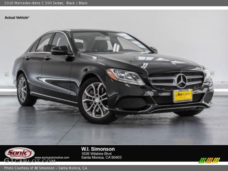 Black / Black 2016 Mercedes-Benz C 300 Sedan
