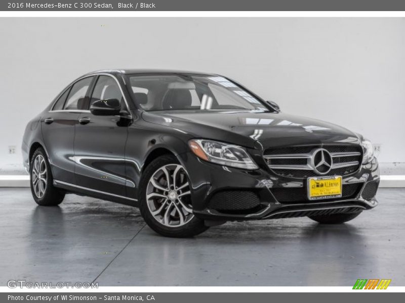 Black / Black 2016 Mercedes-Benz C 300 Sedan