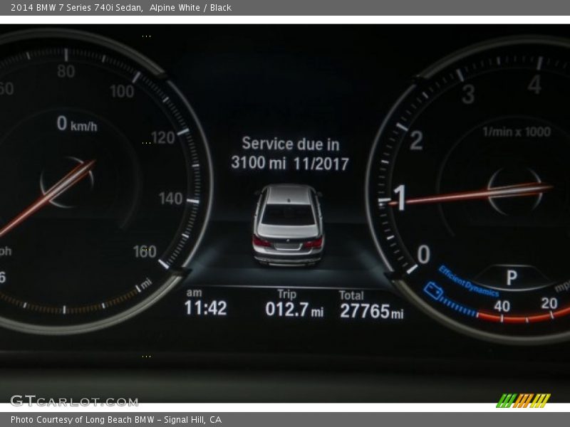 Alpine White / Black 2014 BMW 7 Series 740i Sedan