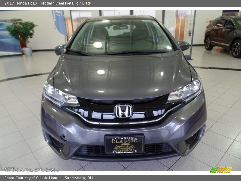 Modern Steel Metallic / Black 2017 Honda Fit EX