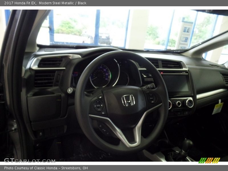 Modern Steel Metallic / Black 2017 Honda Fit EX