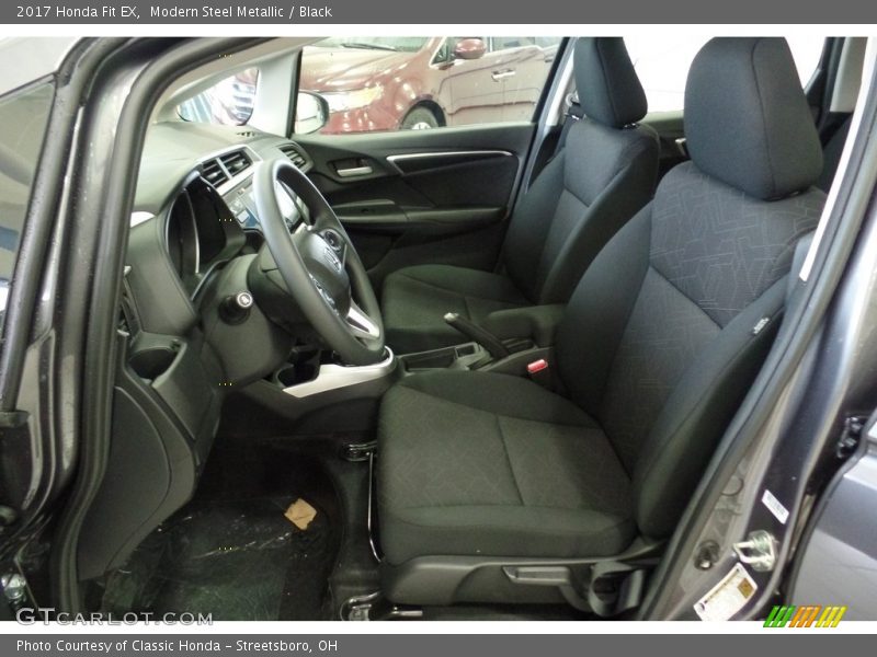 Modern Steel Metallic / Black 2017 Honda Fit EX