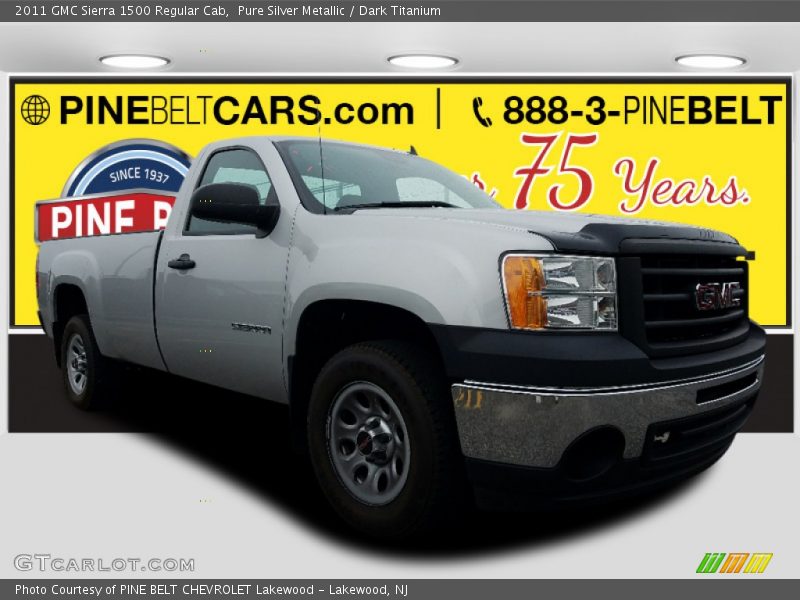 Pure Silver Metallic / Dark Titanium 2011 GMC Sierra 1500 Regular Cab