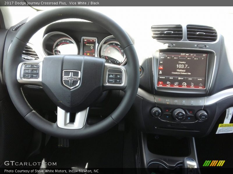 Vice White / Black 2017 Dodge Journey Crossroad Plus