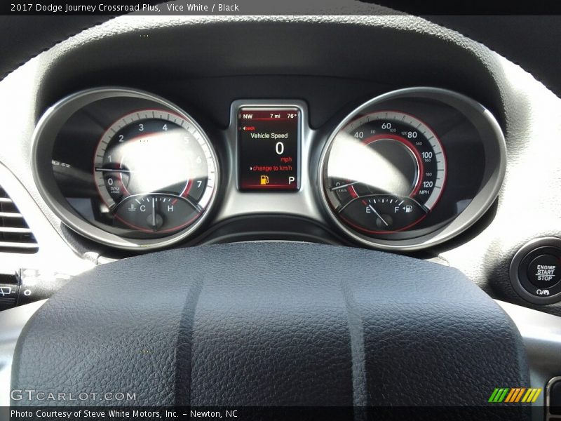 Vice White / Black 2017 Dodge Journey Crossroad Plus