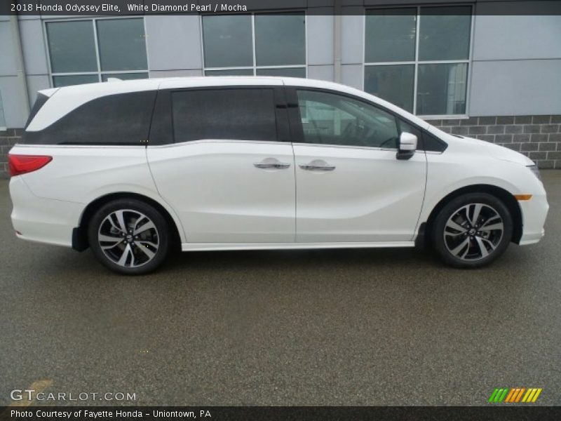 White Diamond Pearl / Mocha 2018 Honda Odyssey Elite