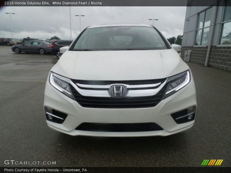 White Diamond Pearl / Mocha 2018 Honda Odyssey Elite