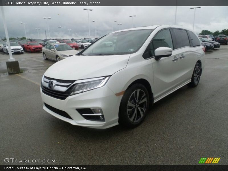 White Diamond Pearl / Mocha 2018 Honda Odyssey Elite