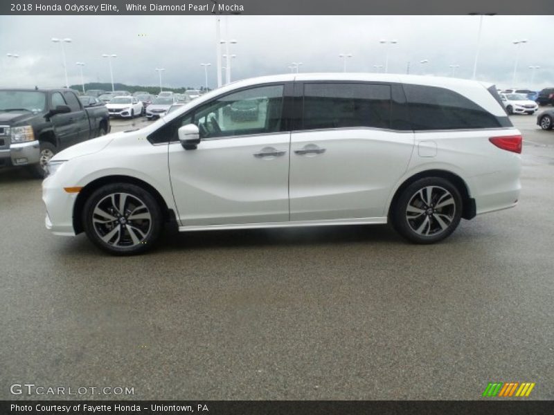 White Diamond Pearl / Mocha 2018 Honda Odyssey Elite