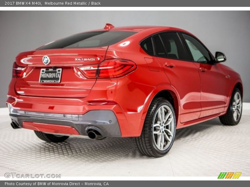 Melbourne Red Metallic / Black 2017 BMW X4 M40i