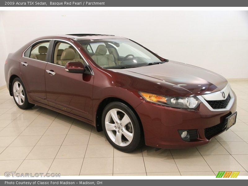 Basque Red Pearl / Parchment 2009 Acura TSX Sedan