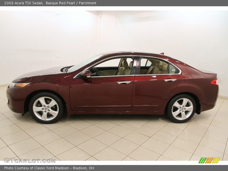 Basque Red Pearl / Parchment 2009 Acura TSX Sedan