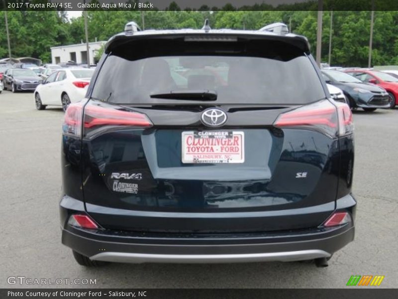 Galactic Aqua Mica / Black 2017 Toyota RAV4 SE
