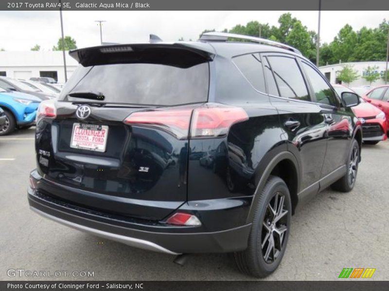 Galactic Aqua Mica / Black 2017 Toyota RAV4 SE
