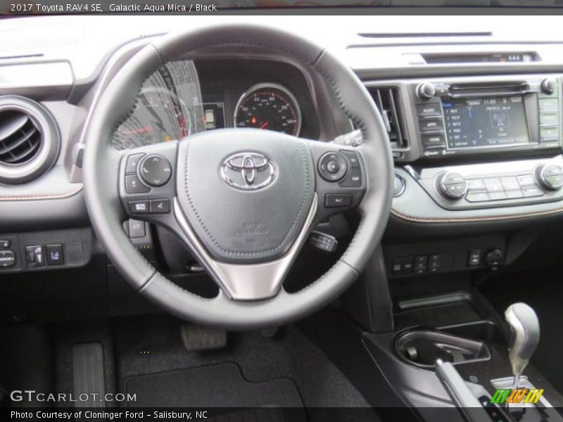 Galactic Aqua Mica / Black 2017 Toyota RAV4 SE