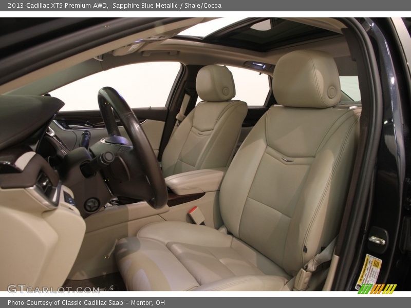 Sapphire Blue Metallic / Shale/Cocoa 2013 Cadillac XTS Premium AWD