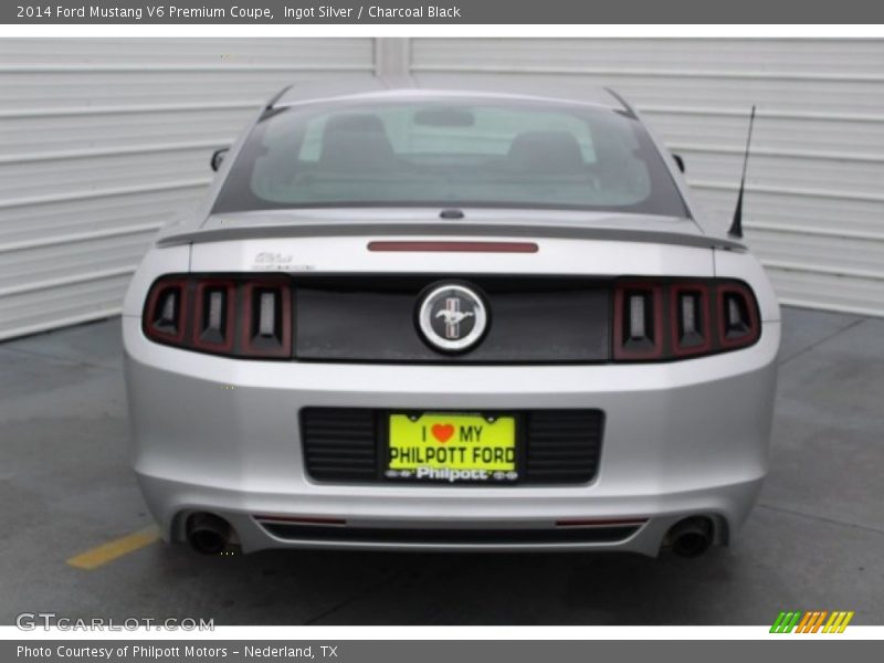 Ingot Silver / Charcoal Black 2014 Ford Mustang V6 Premium Coupe