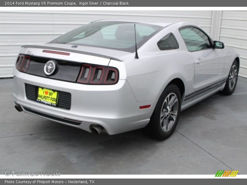 Ingot Silver / Charcoal Black 2014 Ford Mustang V6 Premium Coupe