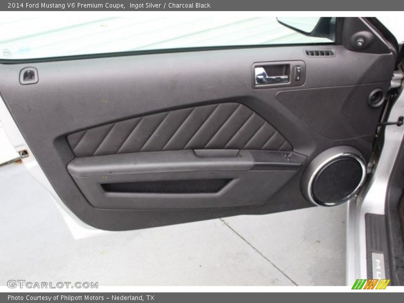 Ingot Silver / Charcoal Black 2014 Ford Mustang V6 Premium Coupe