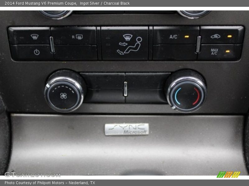 Ingot Silver / Charcoal Black 2014 Ford Mustang V6 Premium Coupe