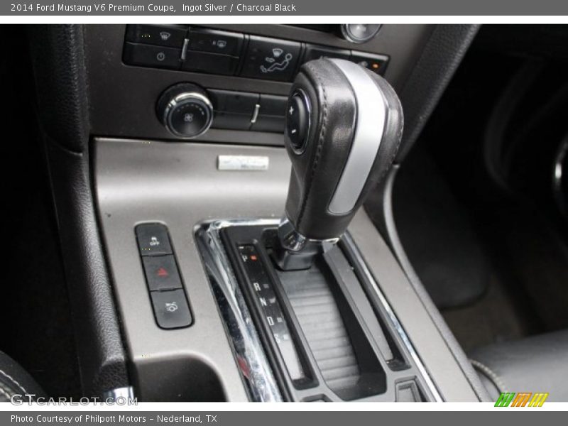 Ingot Silver / Charcoal Black 2014 Ford Mustang V6 Premium Coupe