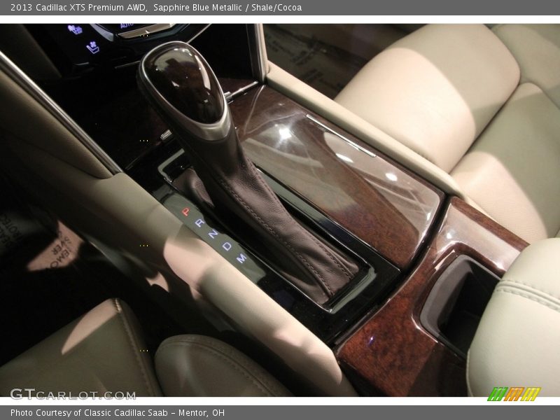 Sapphire Blue Metallic / Shale/Cocoa 2013 Cadillac XTS Premium AWD