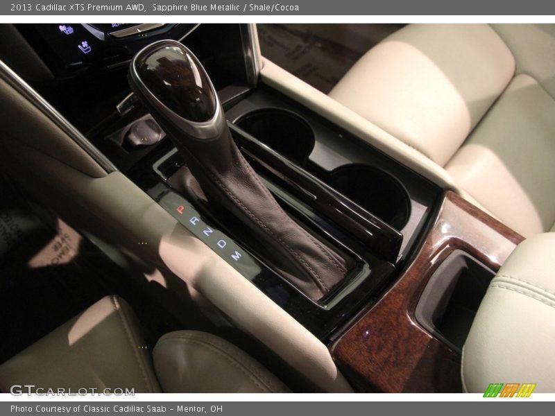 Sapphire Blue Metallic / Shale/Cocoa 2013 Cadillac XTS Premium AWD