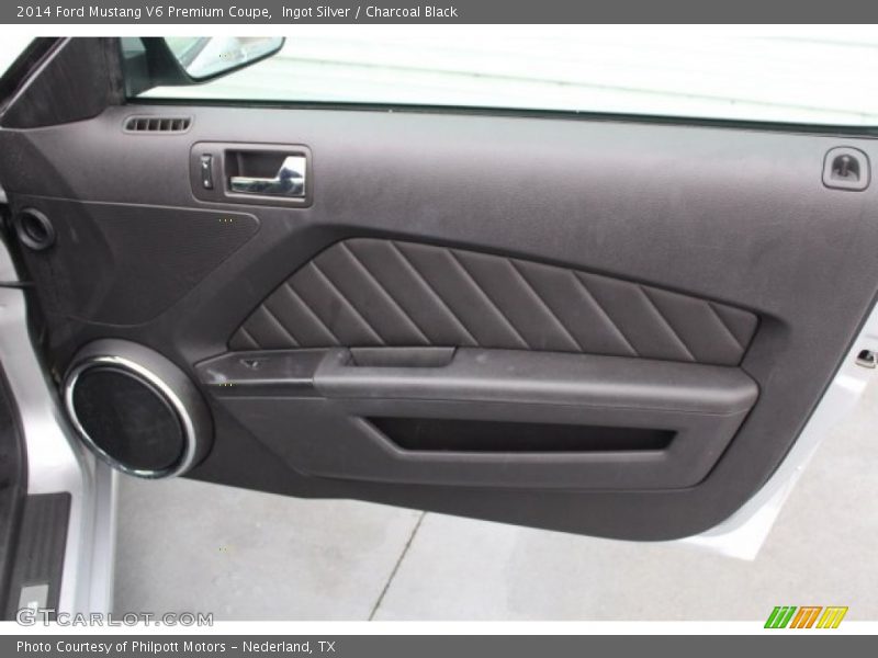 Ingot Silver / Charcoal Black 2014 Ford Mustang V6 Premium Coupe