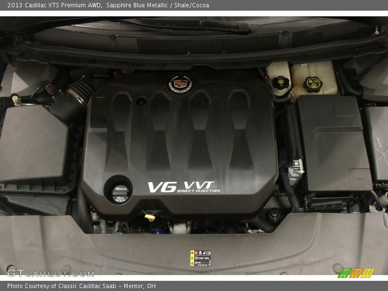 Sapphire Blue Metallic / Shale/Cocoa 2013 Cadillac XTS Premium AWD