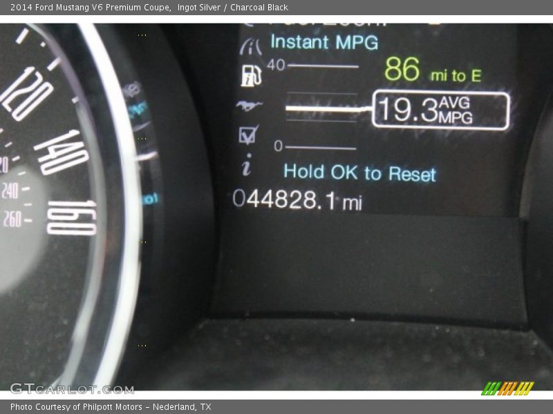 Ingot Silver / Charcoal Black 2014 Ford Mustang V6 Premium Coupe