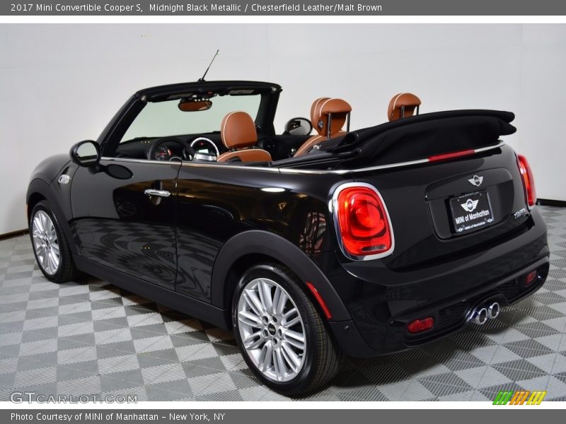 Midnight Black Metallic / Chesterfield Leather/Malt Brown 2017 Mini Convertible Cooper S