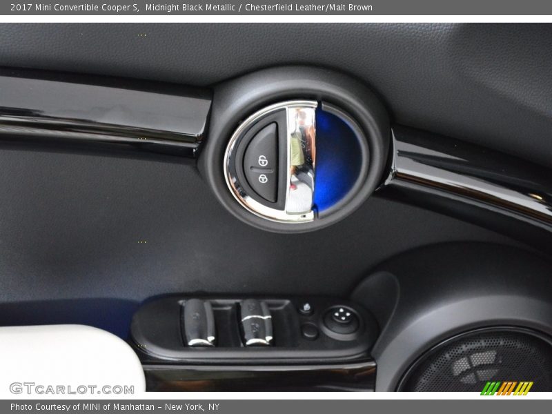 Midnight Black Metallic / Chesterfield Leather/Malt Brown 2017 Mini Convertible Cooper S