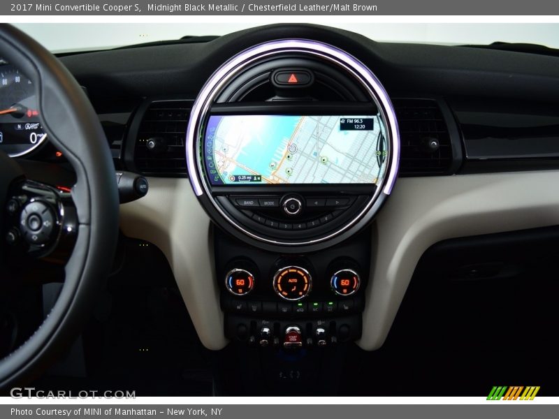 Midnight Black Metallic / Chesterfield Leather/Malt Brown 2017 Mini Convertible Cooper S