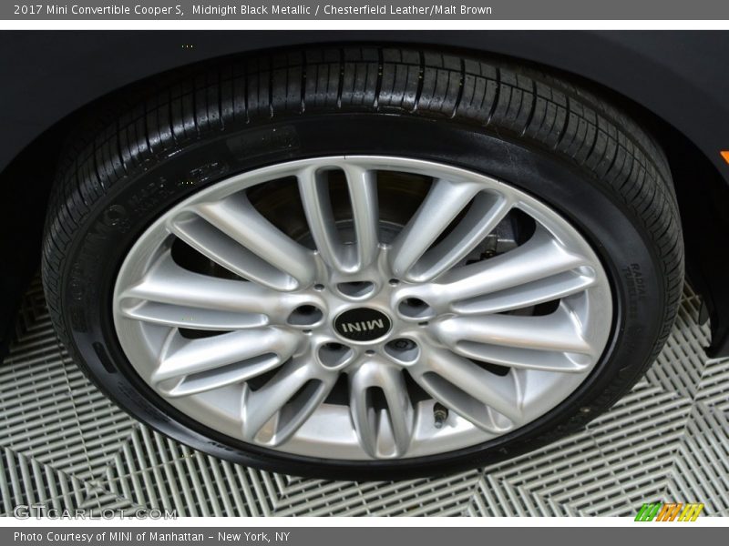 Midnight Black Metallic / Chesterfield Leather/Malt Brown 2017 Mini Convertible Cooper S