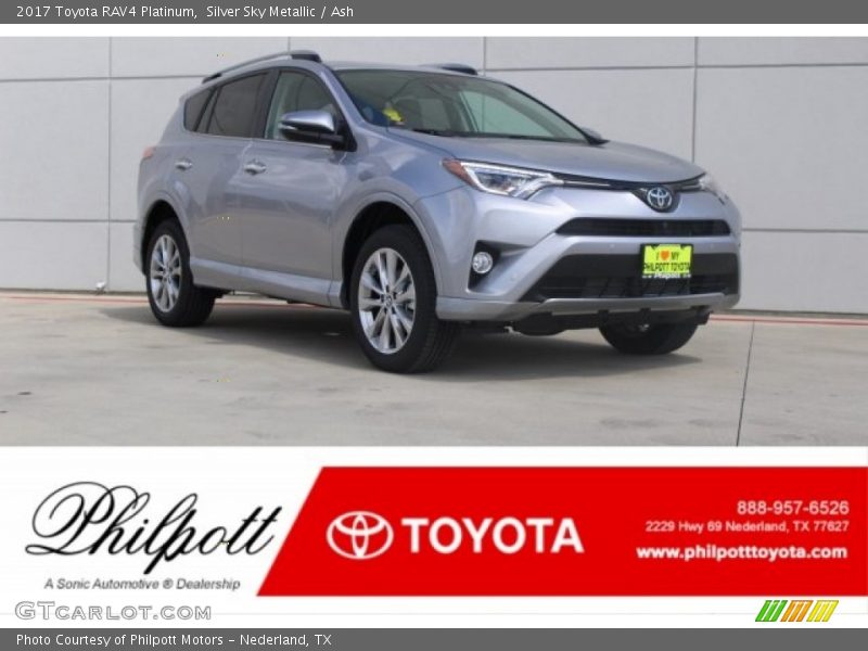 Silver Sky Metallic / Ash 2017 Toyota RAV4 Platinum
